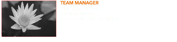 ﷯TEAM MANAGER Name: Jean-Paul Kieffer Job: Team Manager Born July 10th, 1961 - Luxembourg 